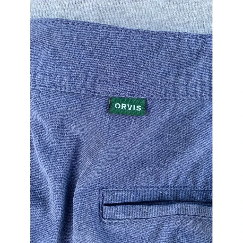 Orvis Mens Tech Performance Stretch Shorts Blue Size 40 Hiking Fishing